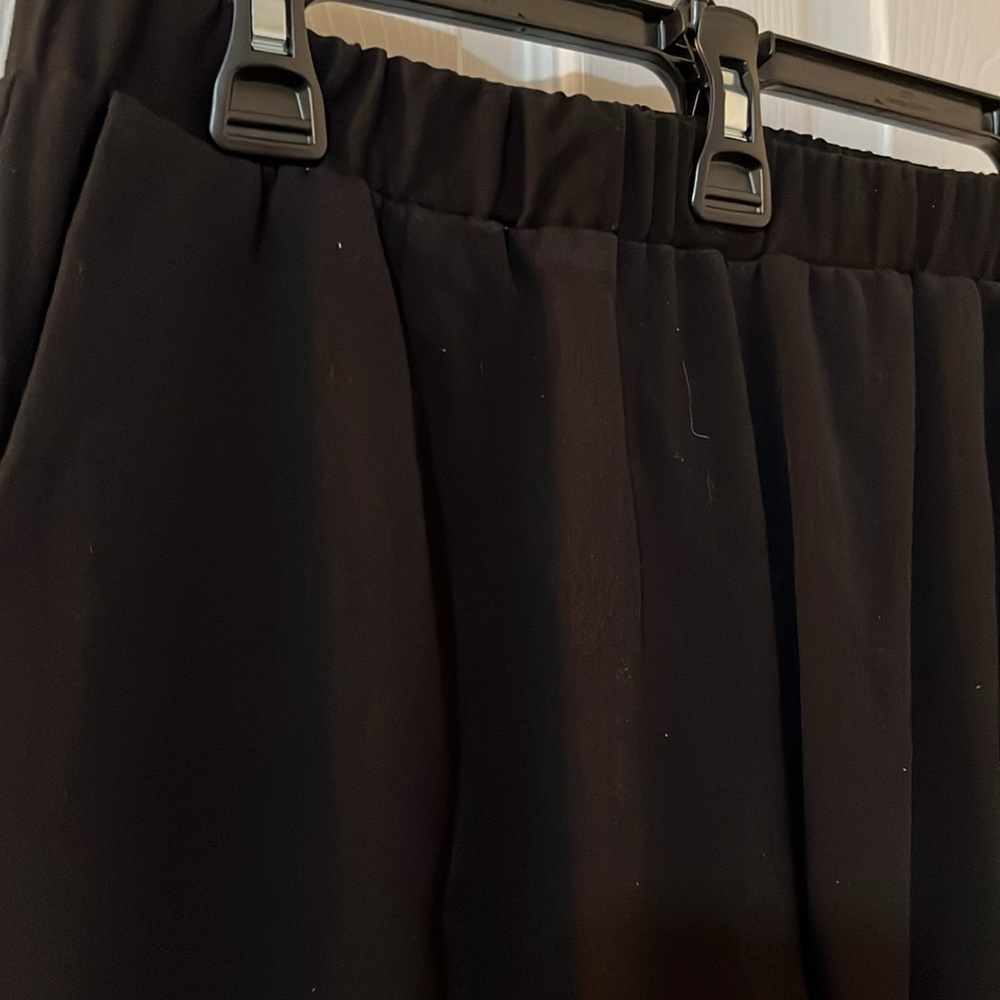Black Women's Pull-On Straight Pants - Picture 3 of 3